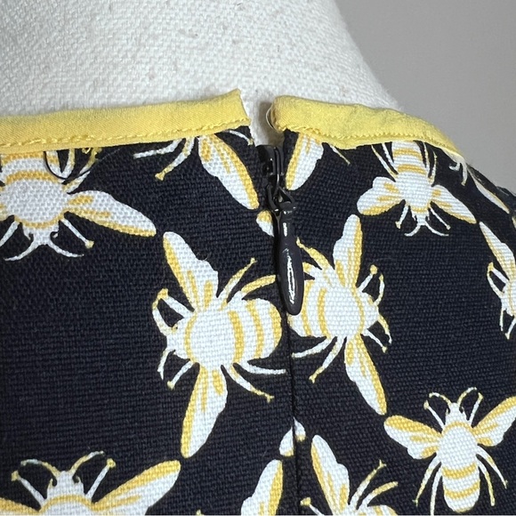 Crown & Ivy Navy White Bee Geometric Print Sleeveless Short Dress Women Size 14 - Picture 5 of 14